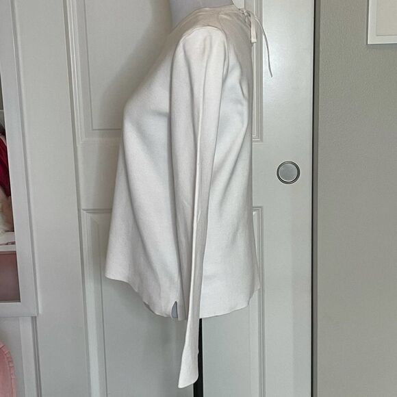 Madewell Laced-Back Crewneck  Pullover White Size Small - Picture 15 of 15